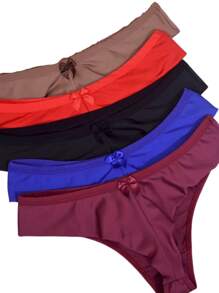 8件條紋雙繡平口內褲套裝-不同顏色 - 彩色 - 查看 5