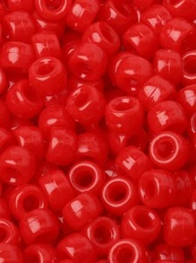 100 件/批 6*9 毫米圆形彩色小马隔珠亚克力辫子大孔珠适用于 DIY 珠宝制作手链项链手工艺品用品 - 彩色 - 查看 33