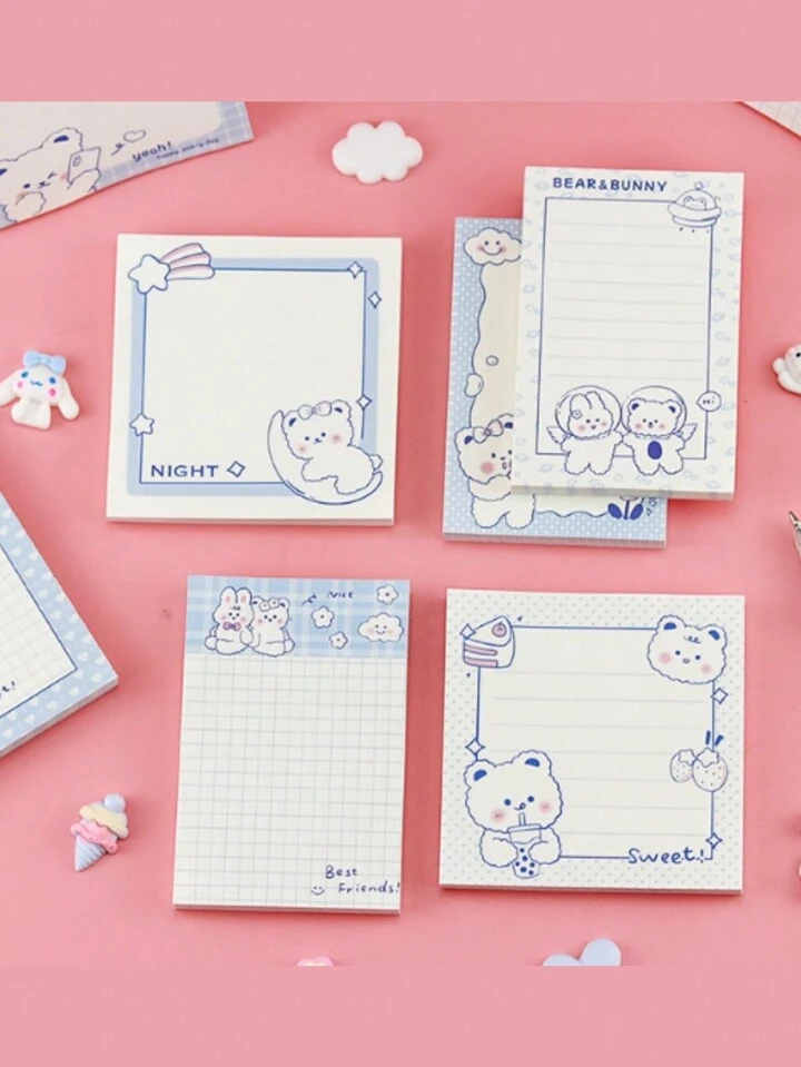 *38*【新品・未使用】海外雑貨✩5種類♡くまさんʕ•ᴥ•ʔふせん 紙モノうさぎ 39*【新品・未使用】海外雑貨✩4種類♡くまさんʕ•ᴥ•ʔふせん 紙モノ