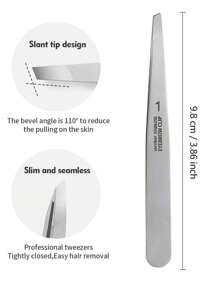 Professional Hair Removal Tweezers, 1pc Stainless Steel Tweezers - Especially Suitable For Removing Facial Hair, Ingrown Hair And Splinters,Makeup,Cheap,Room Decor,Vanity,Travel,Bedroom,Makeup Accessories,Tweezers