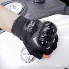 方便、舒適、牢固把握 – 我們的半指騎行手套讓您享受戶外冒險! - 黑色 - 查看 1