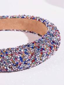 1 pieza Diadema de pelo con migas de chocolate arcoíris, accesorio de pelo elegante y hermoso - Multicolor - Ver 2