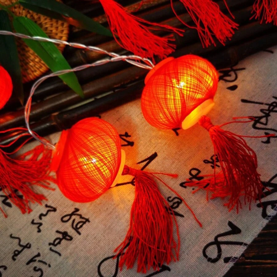 1 件春节喜庆气氛家居装饰灯串 - 紅色 - 查看 1