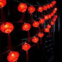 1 件春节喜庆气氛家居装饰灯串 - 紅色 - 查看 4