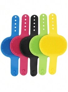 1支隨機顏色寵物沐浴刷貓狗沐浴手套清潔按摩用品 - 彩色 - 查看 1