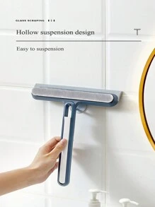 1入家庭多功能4合1玻璃清潔刷雙面刮水器屏幕刷玻璃刮刷海面刮器窗户清潔器干濕浴室櫃臺清潔刷 - 藍色 - 查看 3