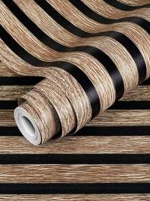 1m/3m自粘式pvc木紋壁紙,防水裝飾性剝離貼壁紙,適用於房間背景、櫥櫃翻新 - 彩色 - 查看 6