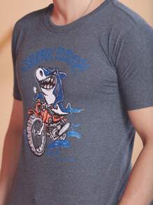 Men T-Shirts - Màu xám đen - Xem 4