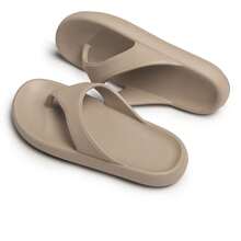 Women Flip-Flops - 米色 - 查看 4