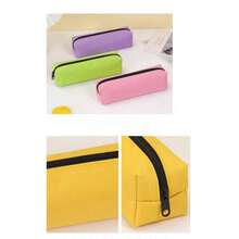 1 件/学生铅笔盒简约时尚小众文具盒纯色文具袋小巧便携铅笔盒 - 黃色 - 查看 5