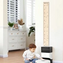 1入組木製生長曲線尺,牆掛式身高測量尺,適用於兒童 - 原木色 - 查看 10