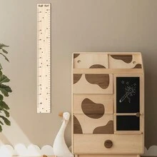 1入組木製生長曲線尺,牆掛式身高測量尺,適用於兒童 - 原木色 - 查看 9