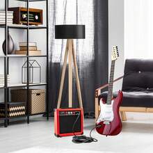LyxPro CS 39"Stratocaster Guitar Left Hand Electric Guitar Kit For Beginner, Intermediate & Pro Players With Guitar, Amp Cable, 6 Picks & Learner'S Guide, Solid Wood Body, Volume/Tone Controls, 5-Way Pickup - 紅色 - 查看 5