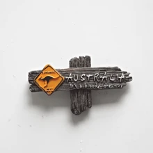 1 件澳洲紀念品冰箱貼紙:無尾熊、袋鼠、墨爾本、雪梨歌劇院、澳洲地圖、黃金海岸、旅行禮物、節日禮物 - 袋鼠路標 - 查看 1