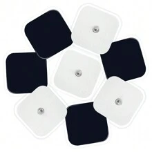 10入組2x2英寸正方形可重複使用的無紡布水凝膠電極貼片,長壽命3.5毫米按鈕式電極貼片,tens Ems肌肉刺激器用於按摩機 - 10pieces 5x5cm - 查看 12