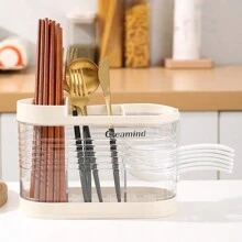 廚房筷子匙架,可排水存放功能,掛牆式 - 白色 - 查看 1