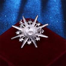 1只高級豪華星形胸針,滿佈鑽石,男裝服裝配飾西裝翻領別針 - 滿鑽星芒胸針 - 查看 5