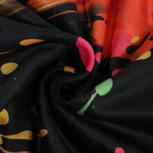 1入女性狗彩色畫數位印花冬季兩層保暖大披肩 - 彩色 - 查看 6