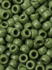 100 件/批 6*9 毫米圆形彩色小马隔珠亚克力辫子大孔珠适用于 DIY 珠宝制作手链项链手工艺品用品 - 彩色 - 查看 23