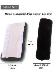 2入組毛絨安全帶肩墊 - 黑色 - 查看 5