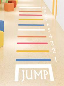 1張防水跳房子地面貼紙,卡通pvc運動貼紙適用於家庭,家庭使用 - 彩色 - 查看 2