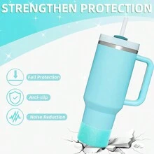 Bảo vệ Long lanh Silicone Khởi động , Tương thích với Con Lật đật & Bình nước 12-24oz Và Với Đáy , Bling Chống trượt Tay áo Che phủ - Màu Hồng Tươi - Xem 4