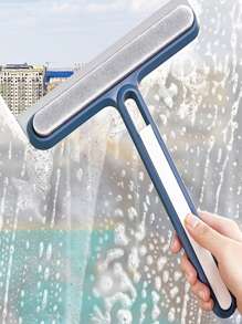 1入家庭多功能4合1玻璃清潔刷雙面刮水器屏幕刷玻璃刮刷海面刮器窗户清潔器干濕浴室櫃臺清潔刷 - 藍色 - 查看 1