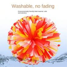 2 PCS Flower Ball Cheerleaders Holding Flower Dance Performance Props Square Dance Ball Dance Handle Shake Flower Students Cheer, Suitable For Outdoor - Handle White Purple - View 7