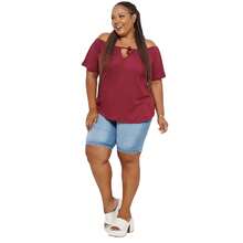 Blusa Cigana Ciganinha Feminina Plus Size - bordô - Visão 4
