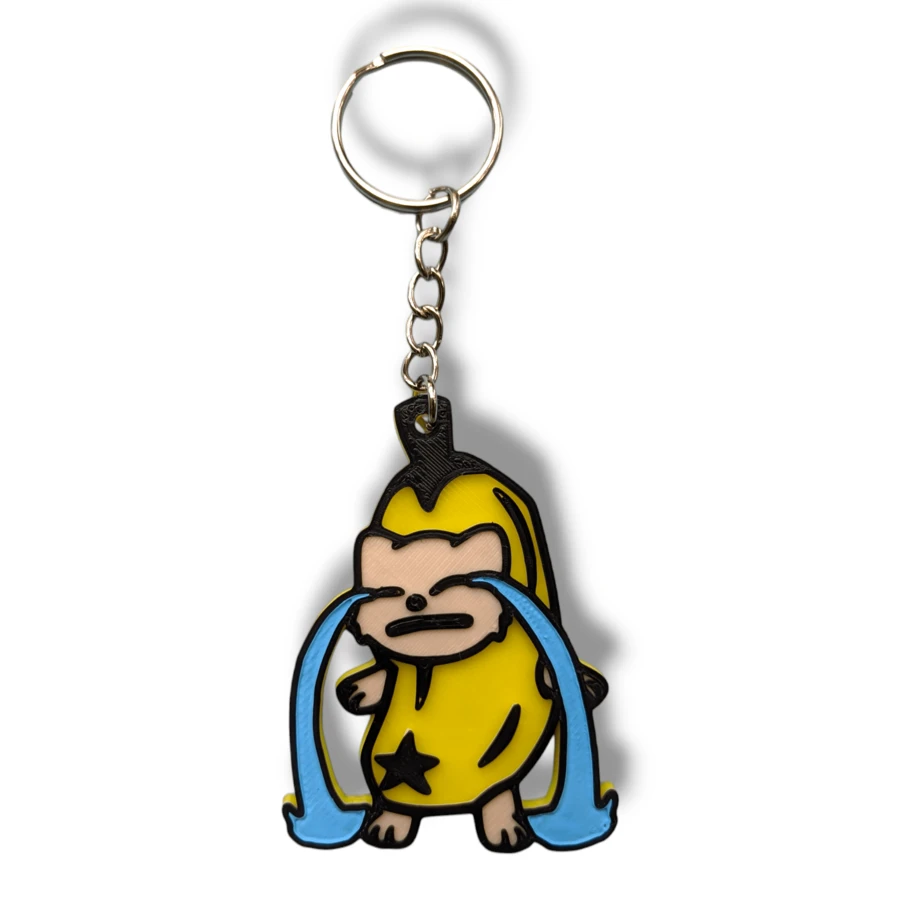Llavero Banana Cat Crying Meme Gato Plátano Llorando - Amarillo - Ver 1