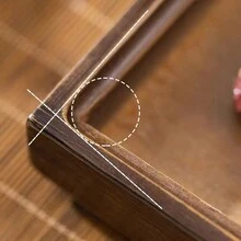 1入組核桃色創意家居竹質小托盤,獨特首飾托盤,適用於家居、零食、堅果和茶點 - 棕色 - 查看 6