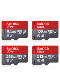 SANDISK サンディスク マイクロsdカード 100mb/s Class 10 32gb 64gb 128gb 256gb 512gb A1対応