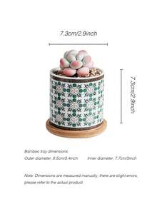 1入組7.3cm/2.9英寸陶瓷多肉盆栽,彩色手繪傳統工藝迷你盆栽,適用於家居裝飾和園藝種植 - 薄荷藍 - 查看 2