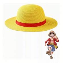 One Piece  Straw Hat Anime Dress Up Cap Cosplay - Yellow Fisherman Hat - View 2