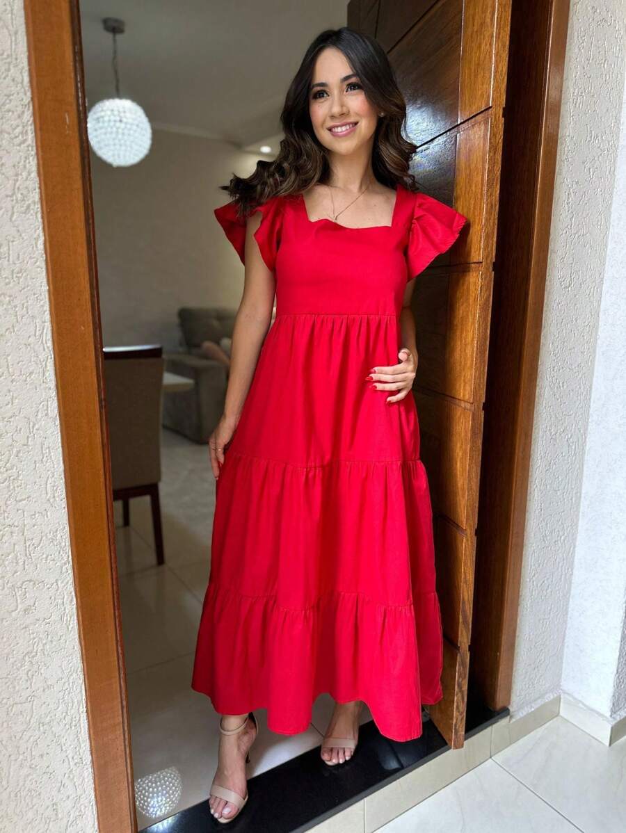 Women Dresses - Red - View 1