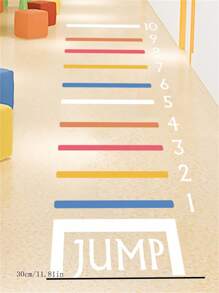 1張防水跳房子地面貼紙,卡通pvc運動貼紙適用於家庭,家庭使用 - 彩色 - 查看 3