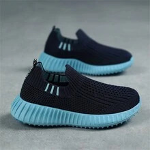 女士透氣低幫運動休閒鞋,跑步鞋,輕量舒適運動鞋 - 藍色 - 查看 6