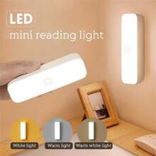 可充電無線led閱讀燈-壁掛式、貼在床上的燈、磁吸式底櫃燈、便攜式化妝鏡和調光燈 - 白色 - 查看 1