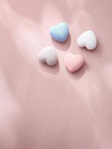 1盒6入組心形床上用品攀扣,裝飾用被子固定器 - 白色 - 查看 3