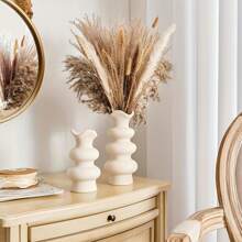 NJCHARMS 1/2pcs Ceramic Vase, Modern Dried Flower Vase, Round Vase, Pampas Flower Vase, Boho Home Decor For Centerpiece Wedding Dinner Table Party Living Room Office Bedroom, Housewarming Gift,Home Decor,Flower Vase,Centerpiece,Table Decor Gifts Birthday Graduation Room Decor Glass Vase