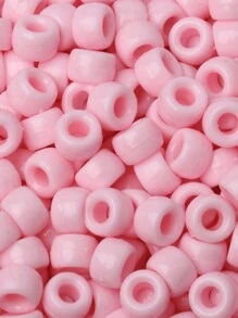 100 件/批 6*9 毫米圆形彩色小马隔珠亚克力辫子大孔珠适用于 DIY 珠宝制作手链项链手工艺品用品 - 彩色 - 查看 9