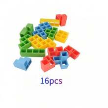 1盒16件平衡遊戲搖擺疊疊樂玩具娃娃疊疊樂,適用於派對和桌上遊戲 - 藍色 - 查看 6