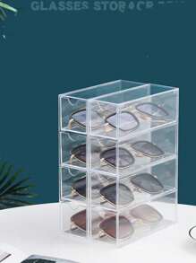 Organizador Multifuncional De 4 Camadas Caixa De Armazenamento De Cosméticos Gaveta Acrílica Transparente - Transparente - Visão 7