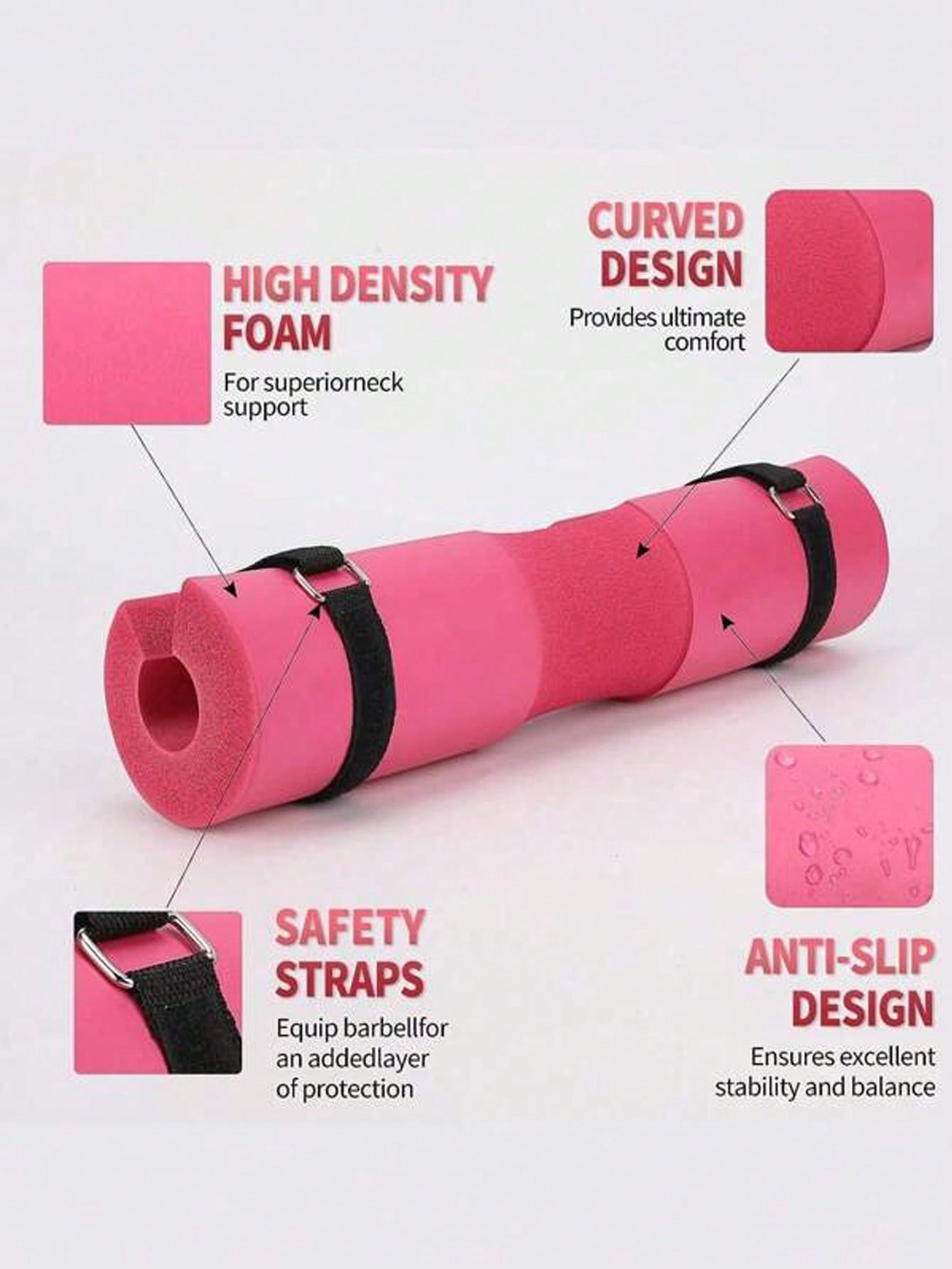 Barbell Squat Pad, Foam Neck Shoulder Protective Pad, Weightlifting