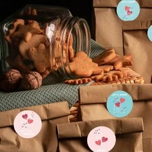 1 Set/90pcs Valentine's Day Themed Decorative Sticker, Including Rose Patterns, Gift Bag Seals, Etc. Wedding Party Gift Bags - Multicolor - View 2