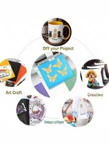 1 Piece Of 12x12in Multifunctional Cutting Mat, Adhesive Replacement Cutting Mat, Suitable For Diy Handicrafts, Precision Paper Photo Trimming - Pink - View 12