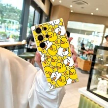 1個創意簡單卡通鴨繪畫手機殼,適用於apple Iphone/samsung/redmi Note/vivo/oppo - 彩色 - 查看 3