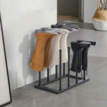 4 Pairs Free Standing Shoe Racks, Boot Organizer For Tall Boots, Black Metal Boot Rack Fit For 4 Pairs, Shoe Organizer For Dorm Room, Entryway - Black - View 6