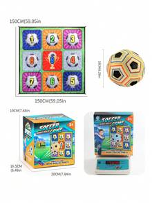 室內/戶外足球互動遊戲地墊,帶有網格計分遊戲方式和運動套件(b型) - 彩色 - 查看 2
