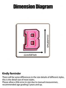 37入組粉紅色主題字母和數字圖案可愛鞋花裝飾,適用於拖鞋、鉛筆盒、手提包和派對禮品。 - 粉色 - 查看 2